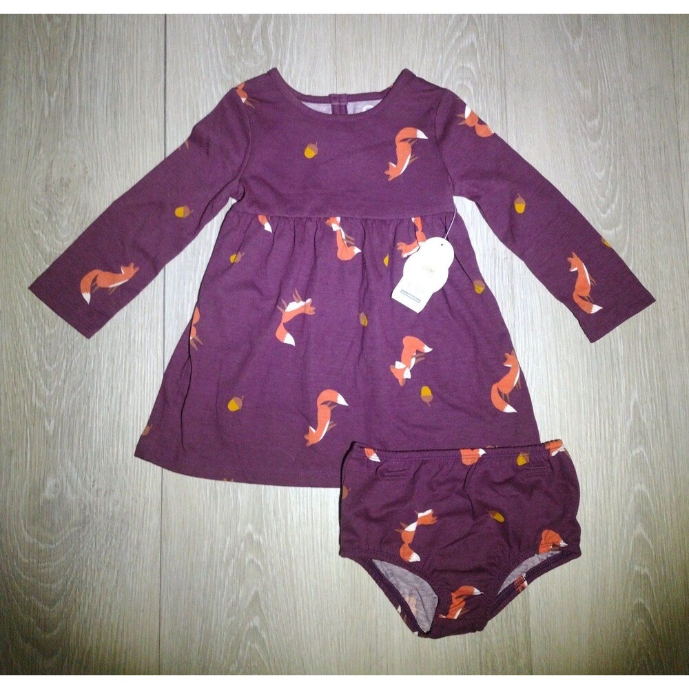 24mo Knit Fox Dress & Matching Bloomers Set(New)